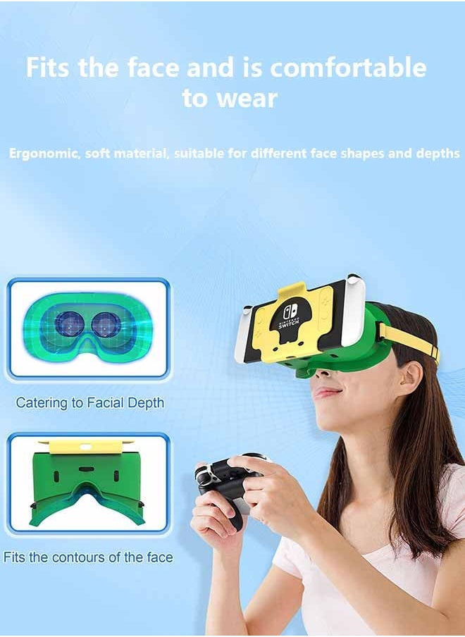 ديفاسو سماعة رأس VR مطورة لنموذج Switch OLED - عدسات HD قابلة للتعديل وحزام رأس مريح، مجموعة Labo VR نظارات ثلاثية الأبعاد متوافقة مع ملحقات Switch.  - Image 3