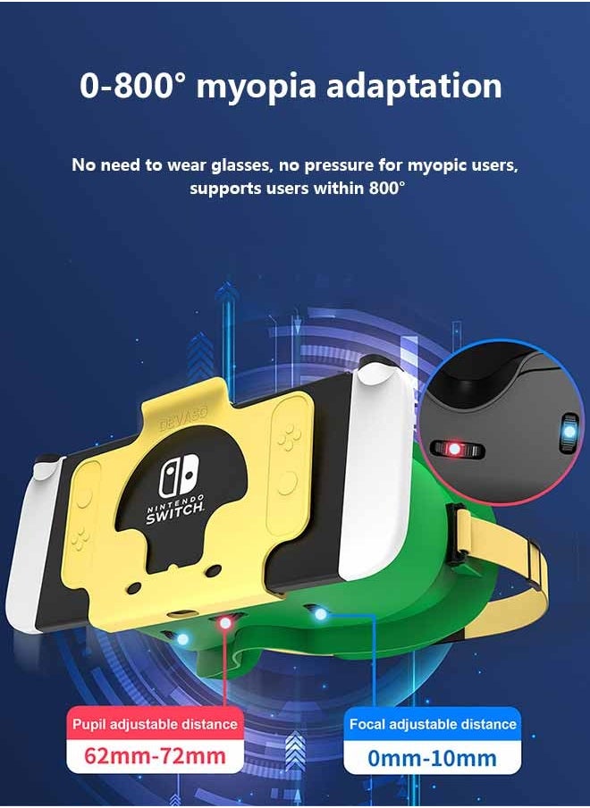 ديفاسو سماعة رأس VR مطورة لنموذج Switch OLED - عدسات HD قابلة للتعديل وحزام رأس مريح، مجموعة Labo VR نظارات ثلاثية الأبعاد متوافقة مع ملحقات Switch.  - Image 2