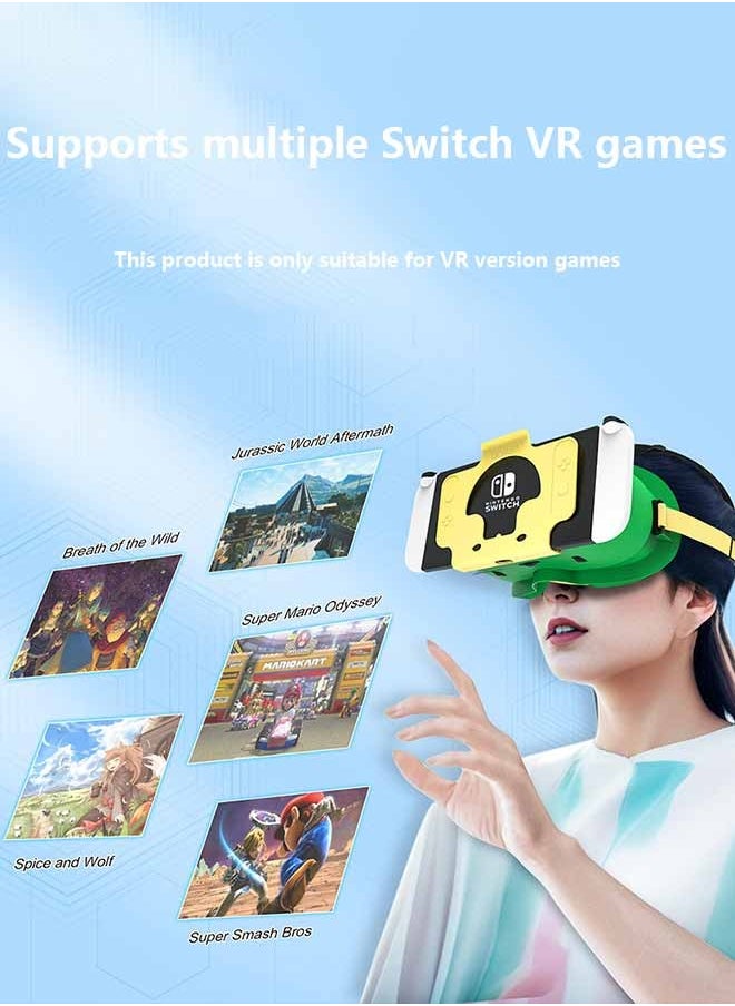 ديفاسو سماعة رأس VR مطورة لنموذج Switch OLED - عدسات HD قابلة للتعديل وحزام رأس مريح، مجموعة Labo VR نظارات ثلاثية الأبعاد متوافقة مع ملحقات Switch.  - Image 5