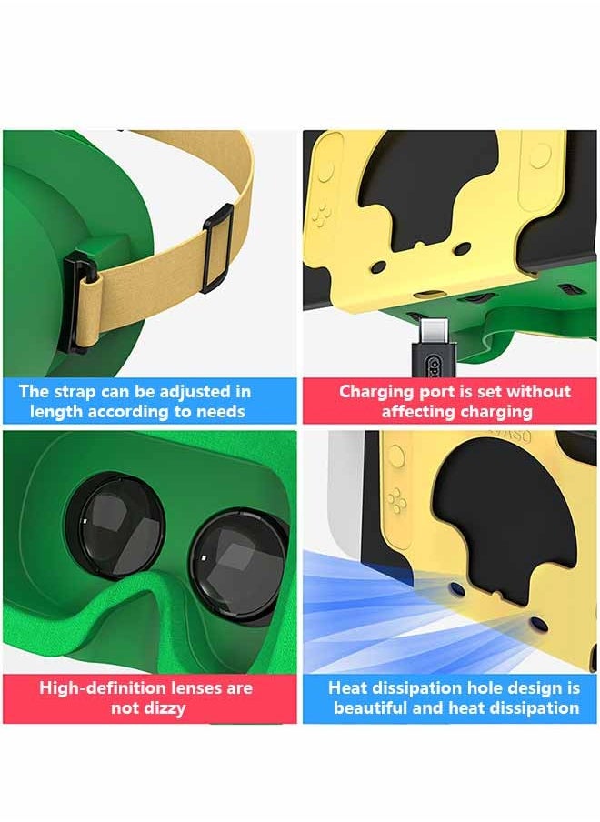 DEVASO - Upgraded VR Headset for Switch OLED Model - Adjustable HD Lenses & Comfortable Head Strap, Labo VR Kit 3D Goggles Compatible with Switch Accessories. - Image 1