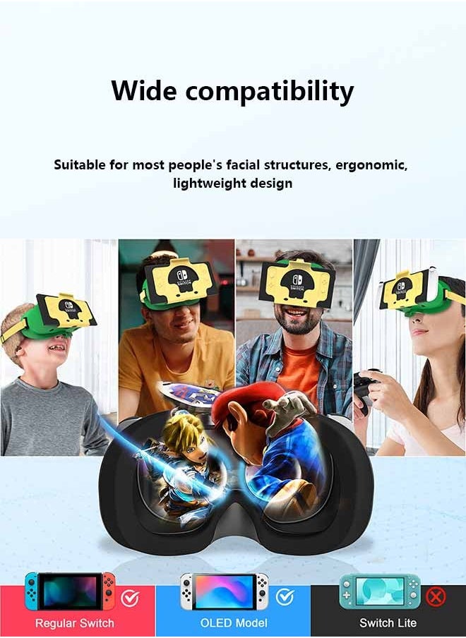 DEVASO - Upgraded VR Headset for Switch OLED Model - Adjustable HD Lenses & Comfortable Head Strap, Labo VR Kit 3D Goggles Compatible with Switch Accessories. - Image 1
