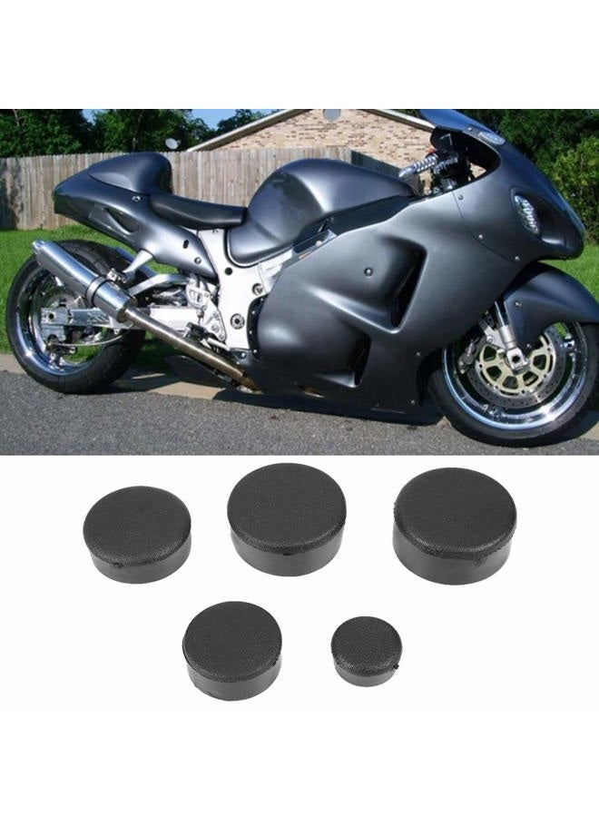 Suuonee 5PCS Universal Motorcycle Frame Hole Cover Decorative Plug Kit Decor for Suzuki Hayabusa 1300 GSX1300R 99-15 - Image 2