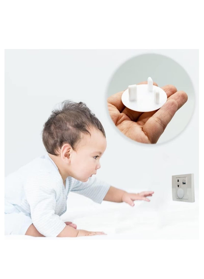 20 Pcs Baby Proofing Plug Covers, Baby Child Safety Plug Socket Sovers UK, Socket Protectors for Sockets UK Plug Covers to Prevent Electric Shock - Image 3