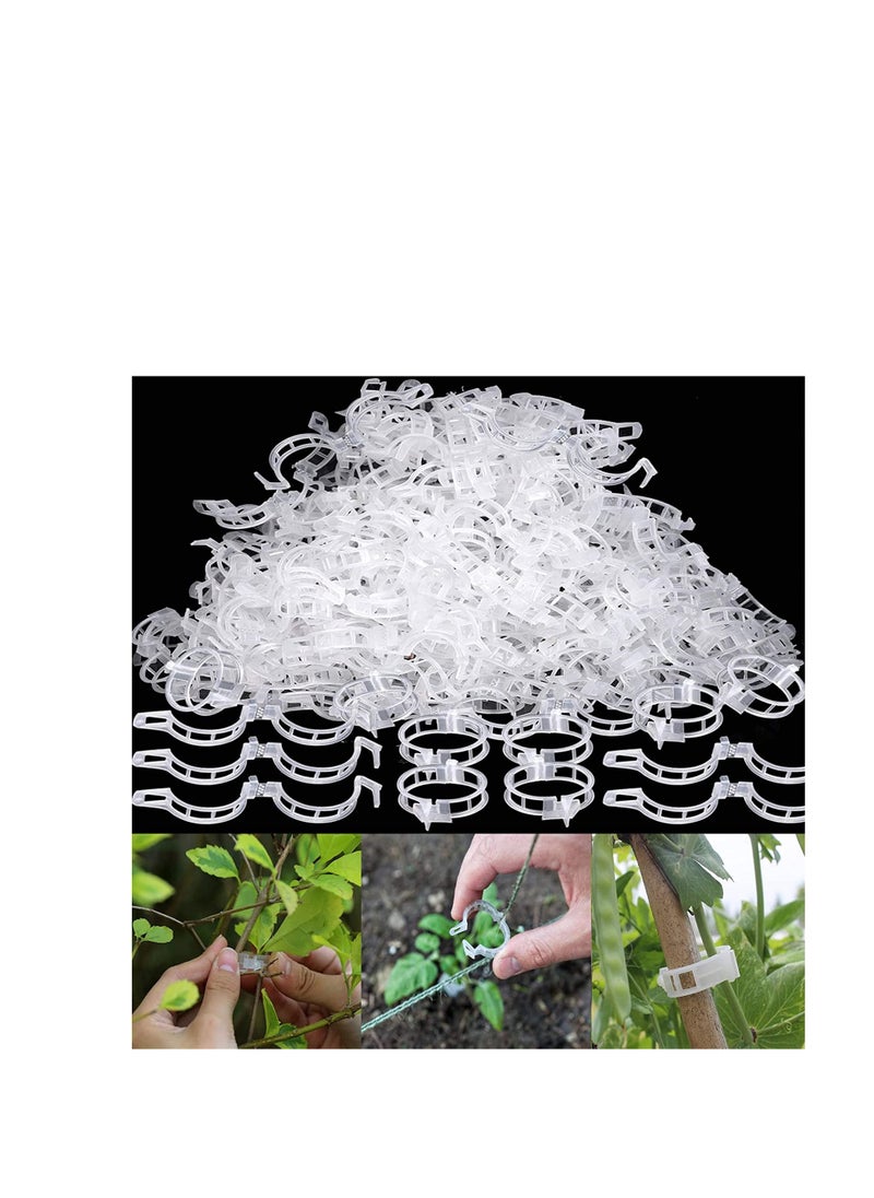SYOSI 200 Pcs Plant Support Garden Clips Tomato Trellis Clip Tomato Vine Clips Help Vine Vegetables to Grow Upright and Make Plants Healthier  - Image 1