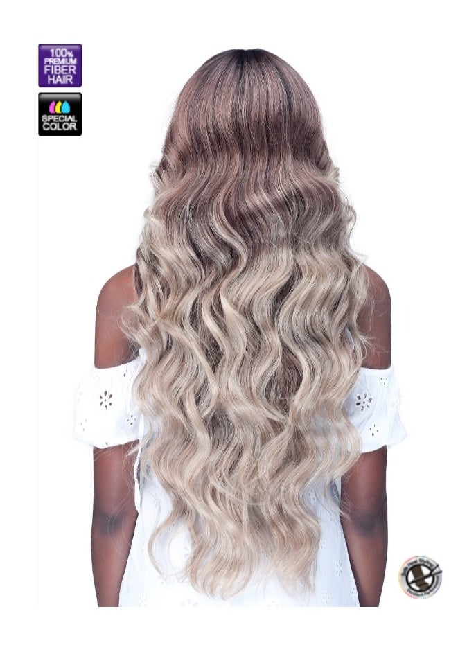 بوبي بوس شعر مستعار بدانتيل عميق صناعي ممتاز من Bobbi Boss مقاس 13×4 عالي الدقة بدون غراء - MLF251 ARYA #1B  - Image 4