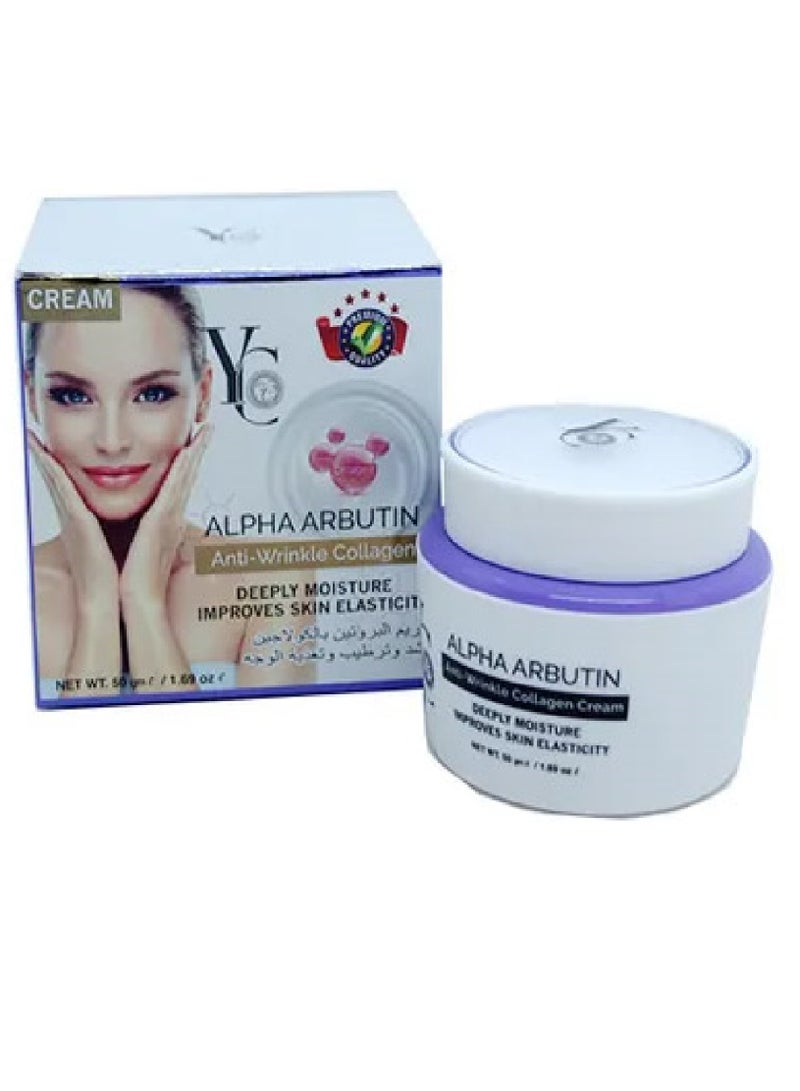 YC Alpha Arbutin Anti Wrinkle Collagen Cream 50gm - Image 1