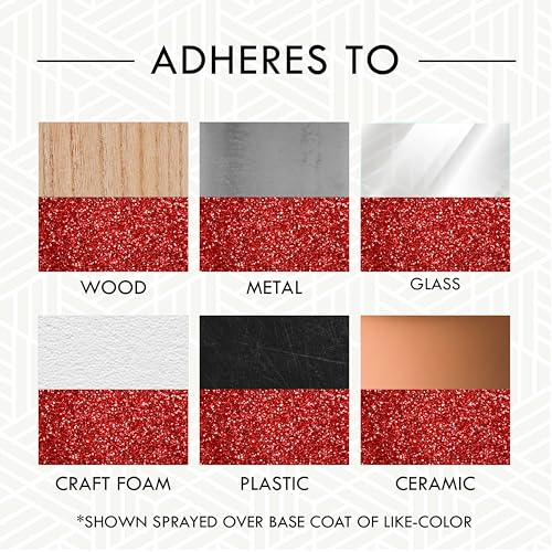 Rust-Oleum 268045 Specialty Glitter Spray Paint, 10.25 Oz, Red - Image 4