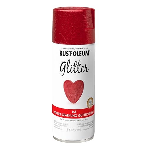 Rust-Oleum 268045 Specialty Glitter Spray Paint, 10.25 Oz, Red - Image 1