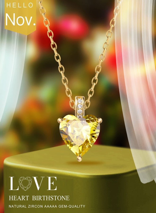 MIDDLUX Genuine Birthstone Necklace for Girls Women, Heart Love Necklace for Tween & Teen, Birthstone Jewelry Gifts, 16 + 2" design, Suitable for girl/women wearing, Stone, No Gemstone - Image 4