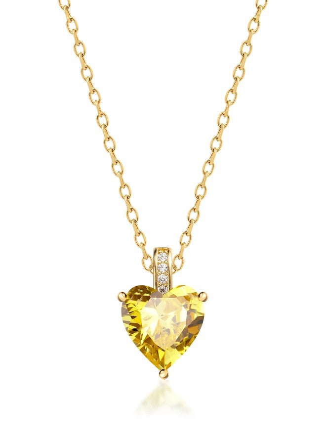 MIDDLUX Genuine Birthstone Necklace for Girls Women, Heart Love Necklace for Tween & Teen, Birthstone Jewelry Gifts, 16 + 2" design, Suitable for girl/women wearing, Stone, No Gemstone - Image 1