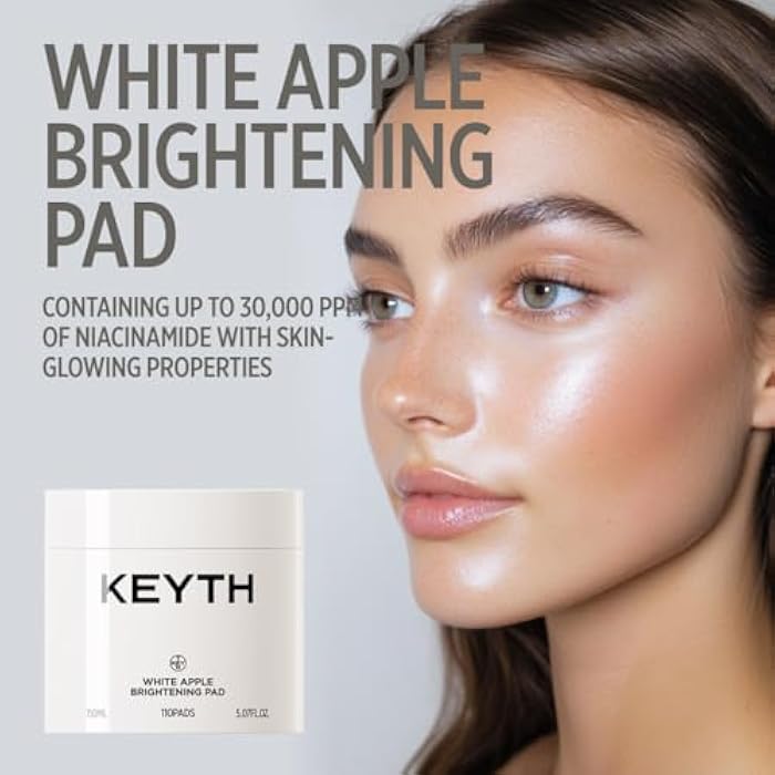 KEYTH White Apple BRIGHTENING PAD (150ML, 5.07 FL.OZ.) / Brightening, Glwoing Skin Filter, Apple Fruit Water, Dark Circle Eraser, White Hyaluronic Acid - Image 2