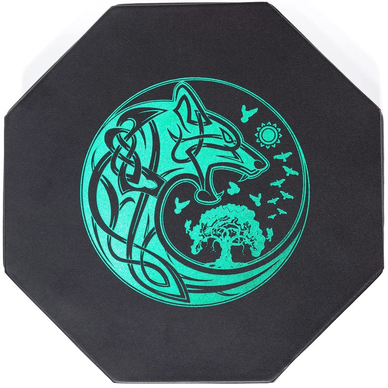 Soar Forge DND Dice Tray - Premium 9 Inch Tray for Dungeons and Dragons: Exquisitely Detailed Green World Tree & Wolf Raven Design - Perfect Rolling & Box Storage to Protect Your Dice for D&D and RPG - Image 2