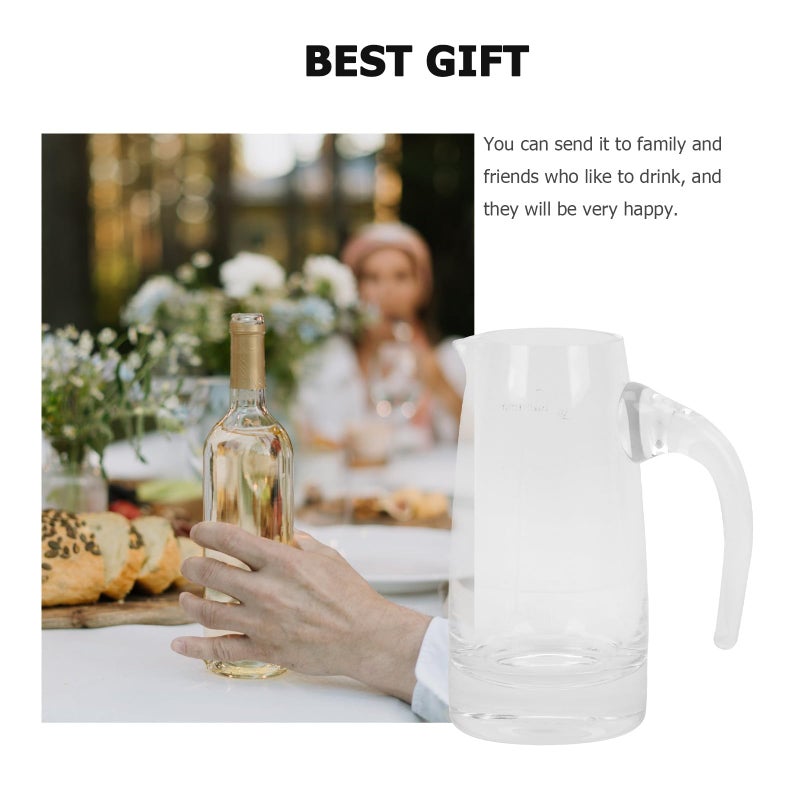 Crystal Glass Red Wine Decanter 100ml Handled Carafe For Dining Entertaining - Image 4