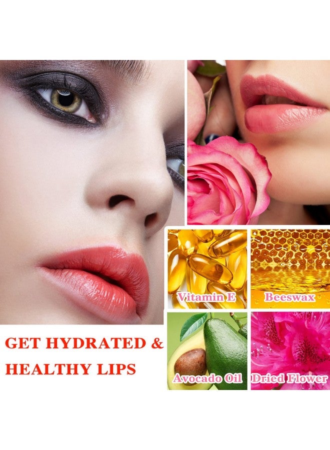 Fusang 2 Pack Crystal Flower Jelly Lipstickph Magic Temperature Color Change Lipstick Lip Glosslip Sticklong Lasting Nutritious Moisturizing Color Change Changing Tinted Lip Balm Lipstick Set (3+4) - Image 4