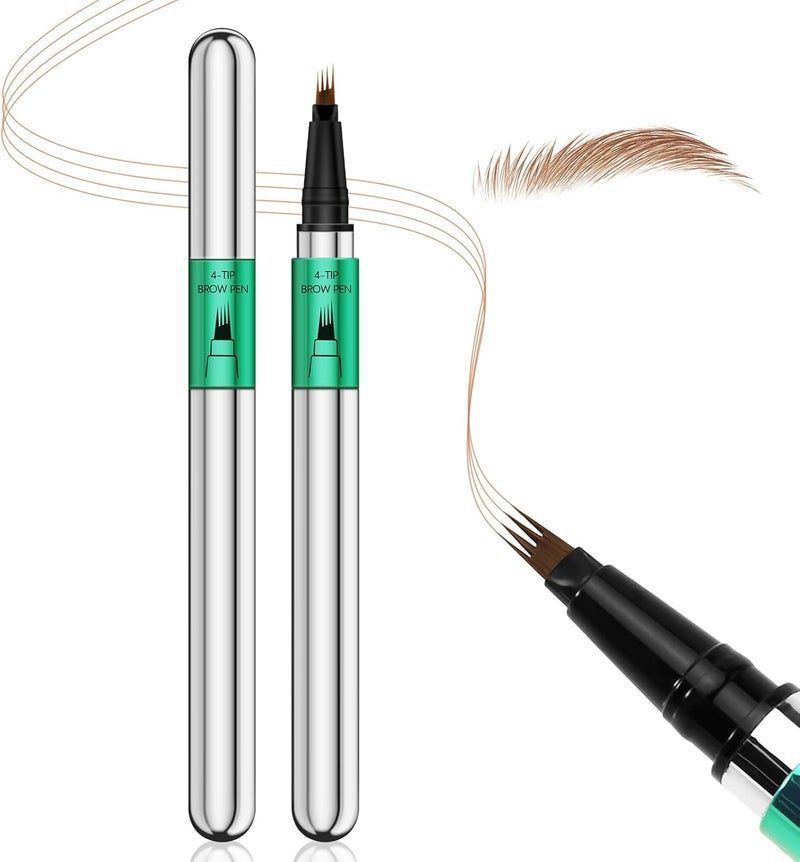Apooliy Microblading Eyebrow PenWaterproof Eyebrow Pencil Micro 4 Point Brow PenEye Brow Makeup Pen for Women to Effortlessly Create Hair Like Natural BrowsLong Lasting Smudgeproof