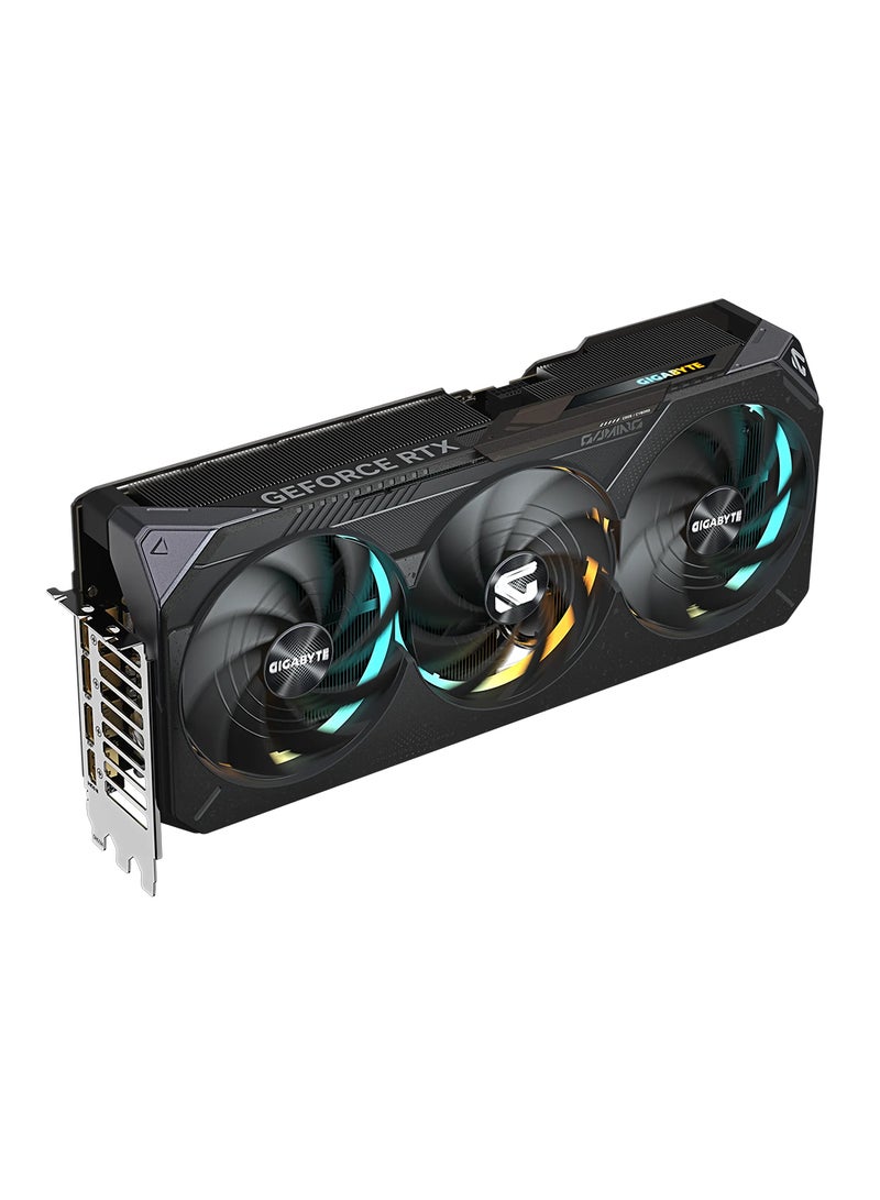Gigabyte GeForce RTX™ 5090 GAMING OC 32GB GDDR7 Graphics Card, 2550 MHz Core Clock, 21760 CUDA Cores, PCIe 5.0, 28 Gbps Memory, 512-bit Memory Bus, 7680x4320 Max Resolution, WINDFORCE Cooling, Dual BIOS, RGB Halo, DisplayPort 2.1a x3, HDMI 2.1b x1, Versatile VGA Holder | GV-N5090GAMING OC-32GD Black - Image 2