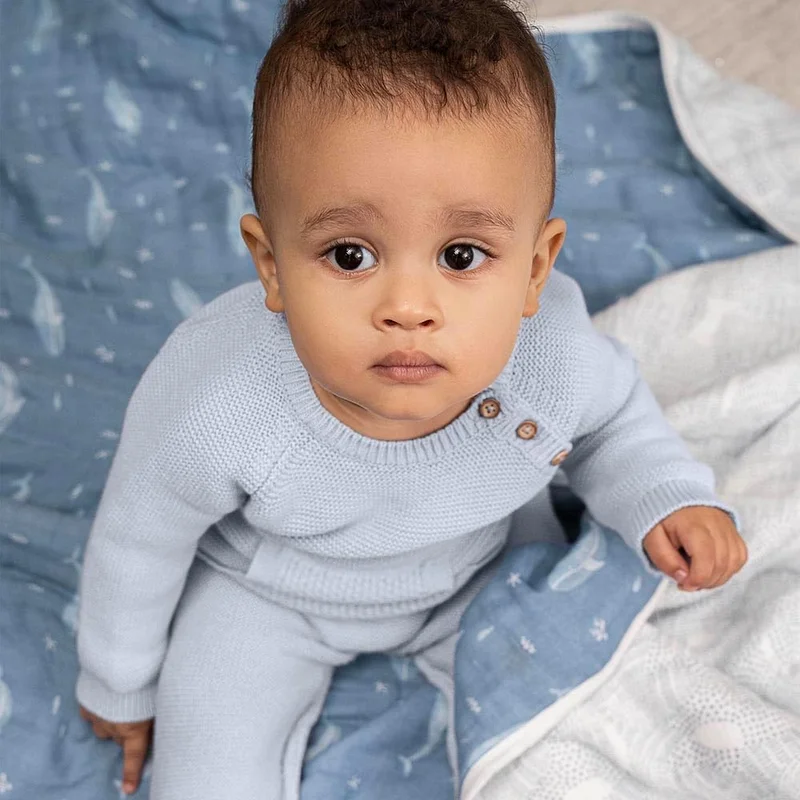Aden + Anais Aden + Anais - Cotton Muslin Dream Blanket - Oceanic Deep Sea