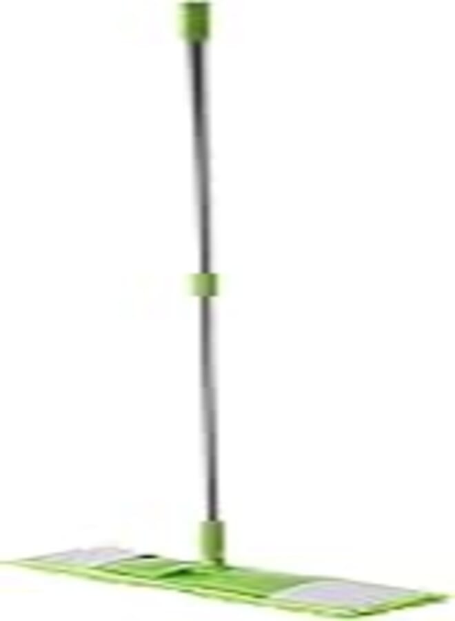 Mop for ceramic, parquet and walls with moving head - silver and green 