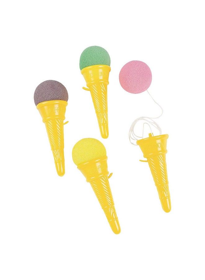 Fun Express مجموعة ألعاب قذائف مخروط الآيس كريم عدد 12 لوازم الحفلات وألعاب كلاسيكية جديدة - Image 2