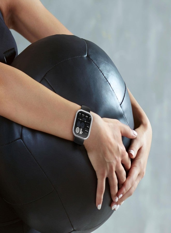 كي دابليو موبايل جراب kwmobile متوافق مع جراب Amazfit Bip 6 - غطاءان من السيليكون الحراري المرن (TPU) لتتبع اللياقة البدنية - أسود/شفاف - Image 2