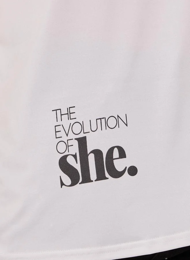 Take Two Slogan Print Round Neck T-Shirt