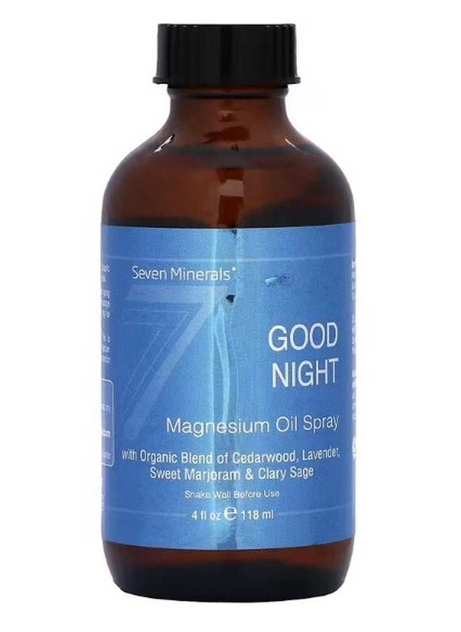 Seven Minerals Good Night Magnesium Oil Spray 4 fl oz 118 ml  - Image 1