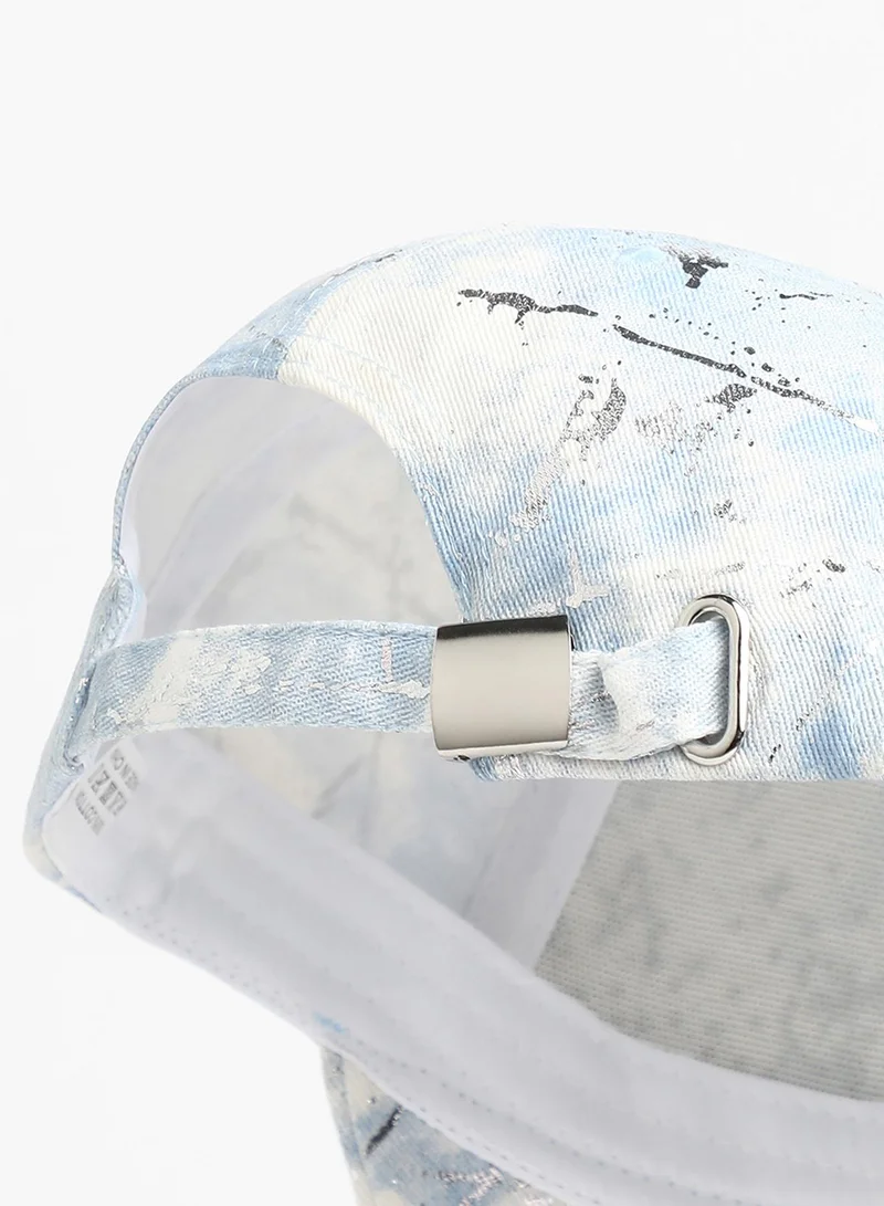 Haute Sauce Studded Ombre Basketball Cap - Sky Blue & Ivory White