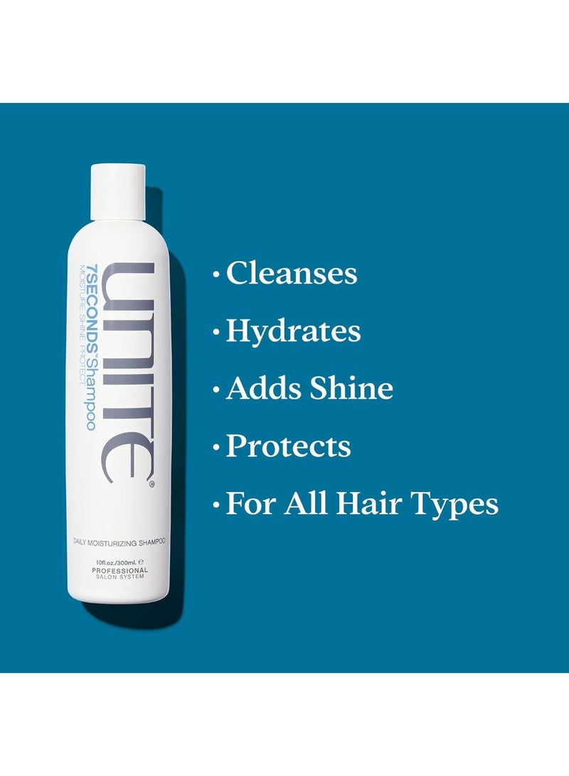 UNITE Hair - 7SECONDS Shampoo â€“ Moisture-Enriched, Color-Safe & Hydrating Professional Shampoo â€“ Protects from UV and Heat Damage, Enhances Shine, Sulfate-Free & Vegan, 10 Fl Oz - Image 4