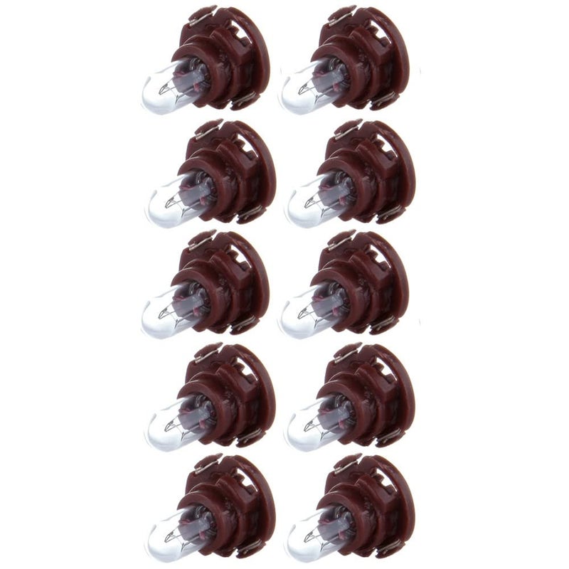 cciyu 10 Pack Warm White T5T47 Neo Wedge Halogen Instrument Dash AC Bulbs 12V