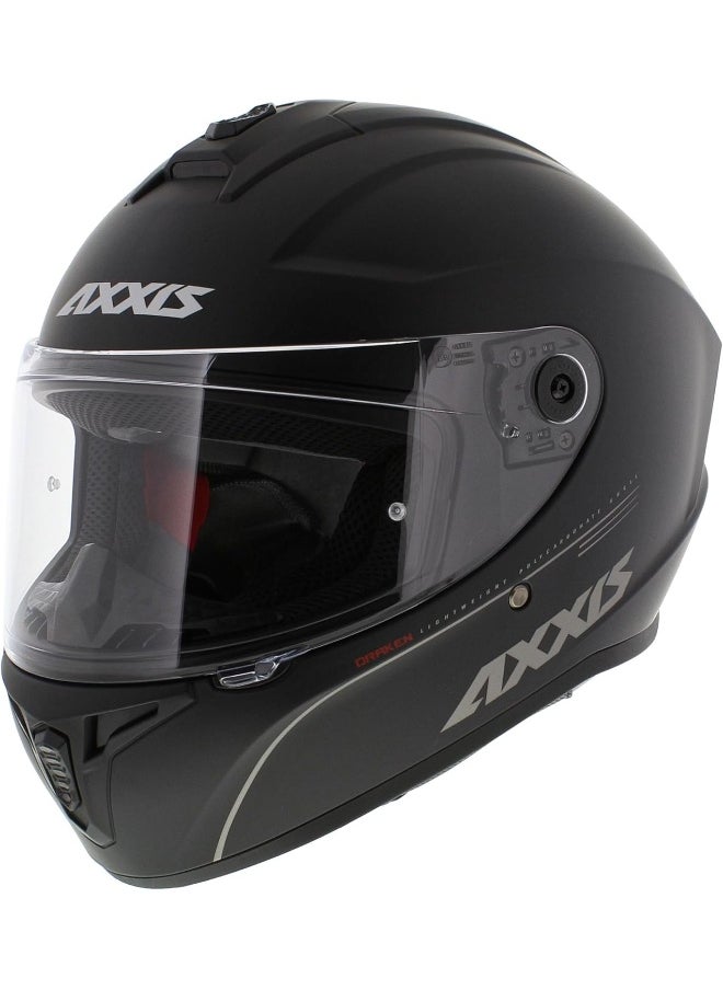 AXXIS Axxis Dragons S Full Face Helmet Solid Matt Black 