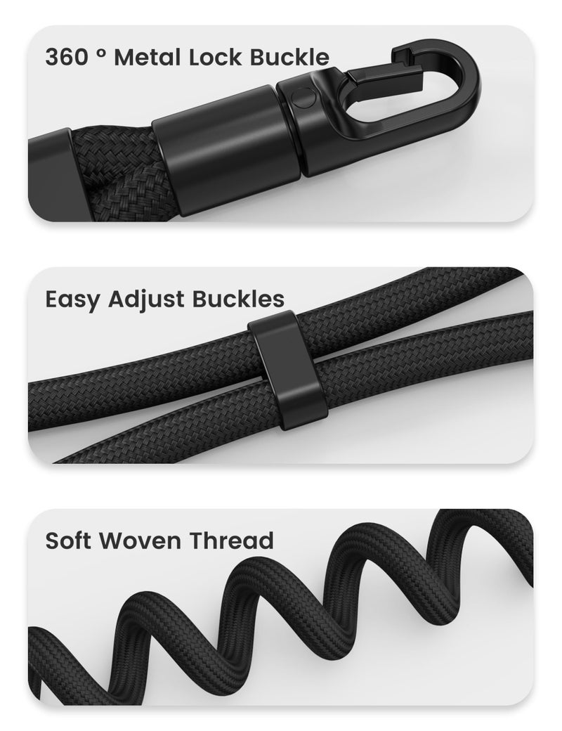 POHFP Phone Wrist Strap, Anti Theft Phone Strap, Adjustable Cell Phone Lanyard Strap with 360Â° Rotating Hook, Hand Wrist Strap Lanyard with Tether Tabs for Smartphones - Image 3