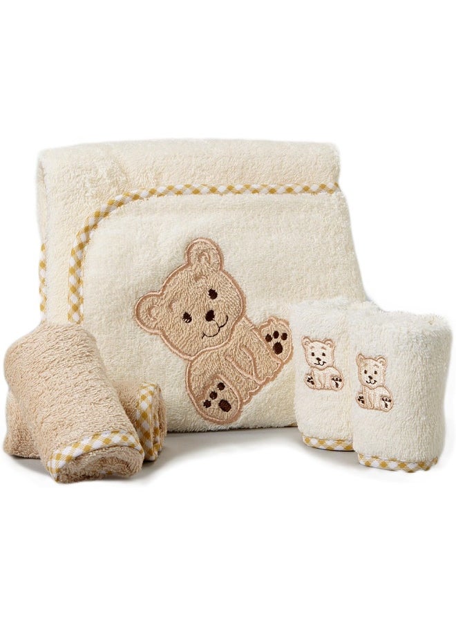 Spasilk Spasilk Bath Hooded Towels & Washcloths Set for Babies  - Image 2
