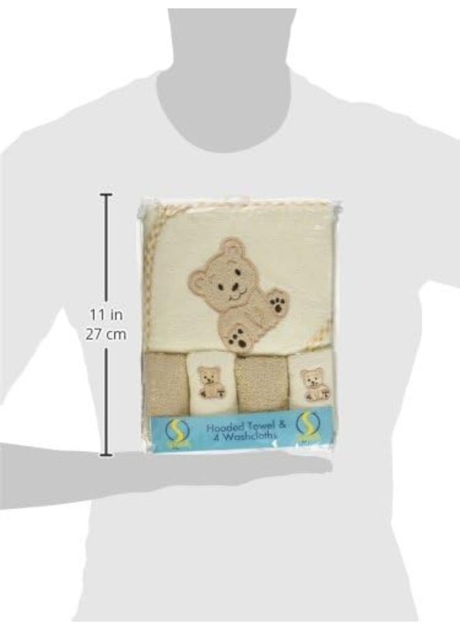 Spasilk Spasilk Bath Hooded Towels & Washcloths Set for Babies  - Image 3