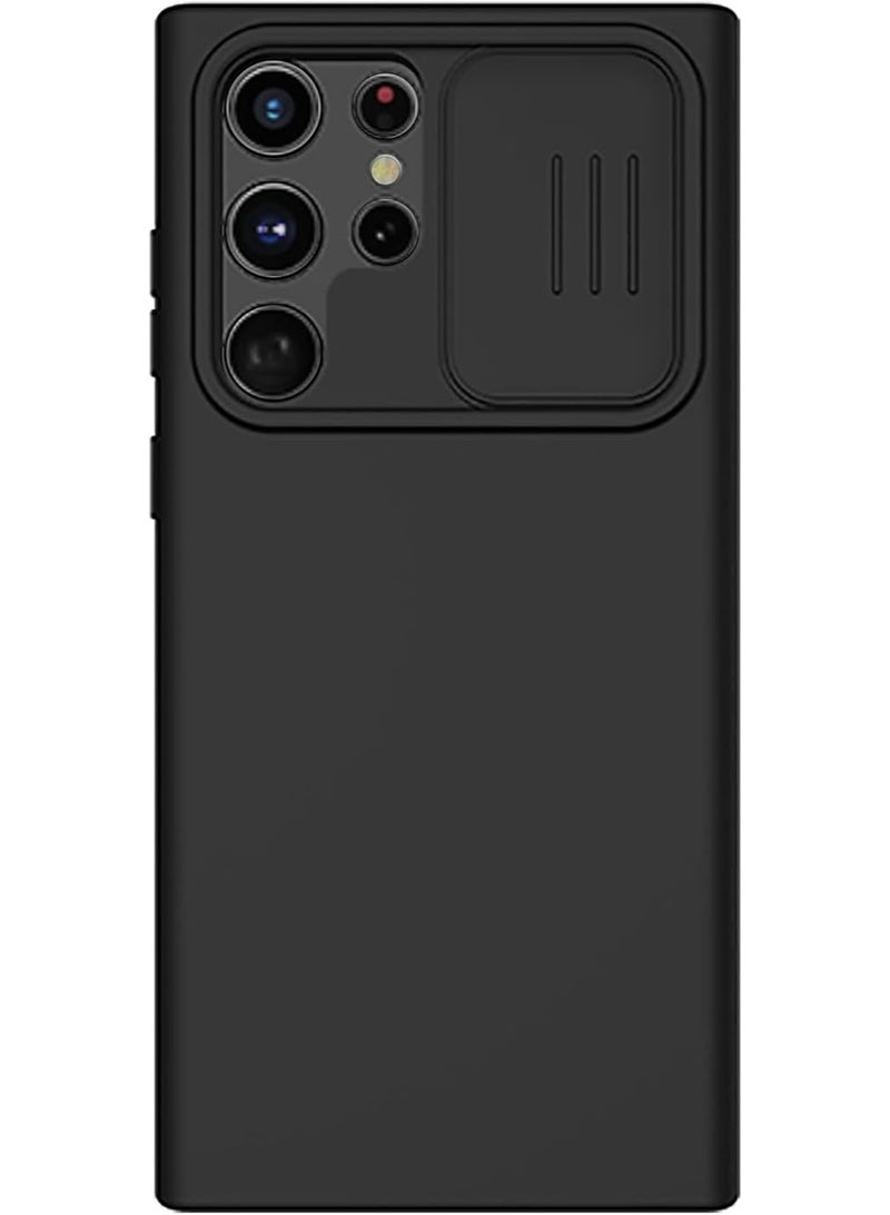 Nillkin CamShield Silky Silicone Series Cover Case Designed For Samsung Galaxy S22 Ultra - Elegant Black - Image 3