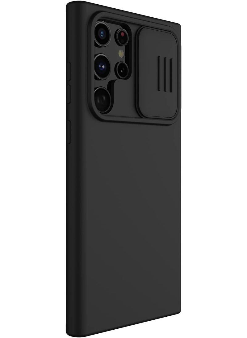 Nillkin CamShield Silky Silicone Series Cover Case Designed For Samsung Galaxy S22 Ultra - Elegant Black - Image 4