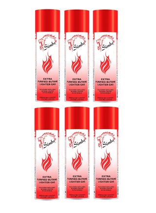 6 Pcs Simba Extra Purified Butane Lighter Gas Refill with Multi Nozzle 250ML Gas Refill Lighter Refill - pzsku/Z6F118E3722215CA70202Z/45/_/1718527055/24d0c249-e259-4aee-ba37-52f84694a40a