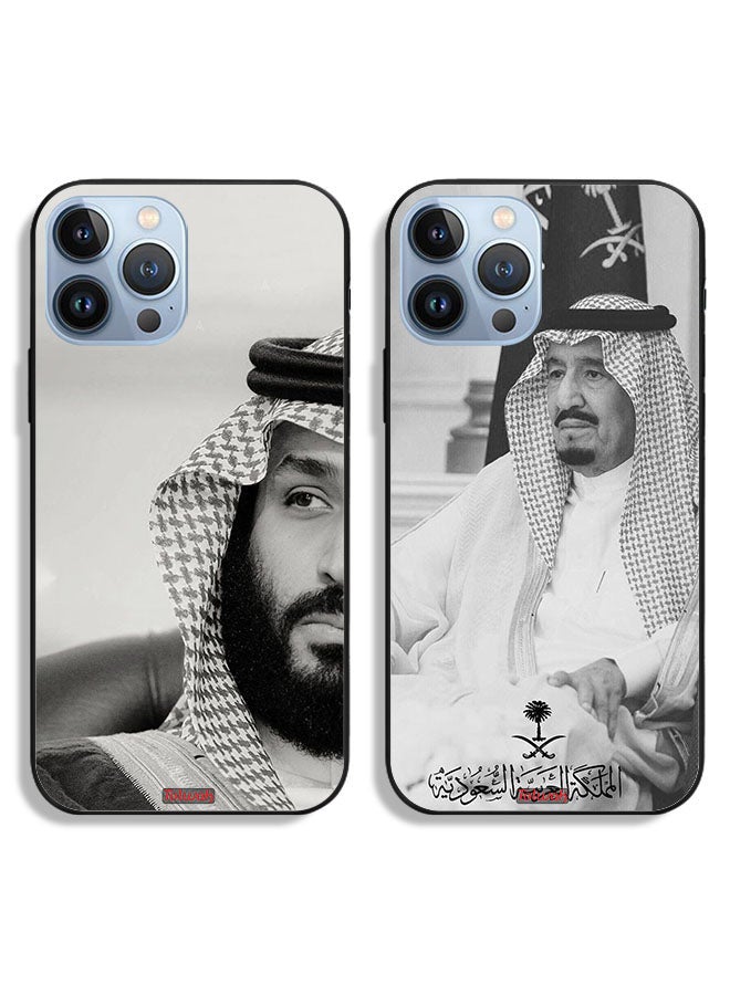 Tolwak حالتان لأغطية حماية آيفون 13 برو - الملك سلمان والأمير محمد - Image 1