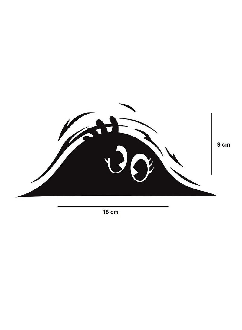 Generic Tiny Peeking Monster Sticker - Black  - Image 1