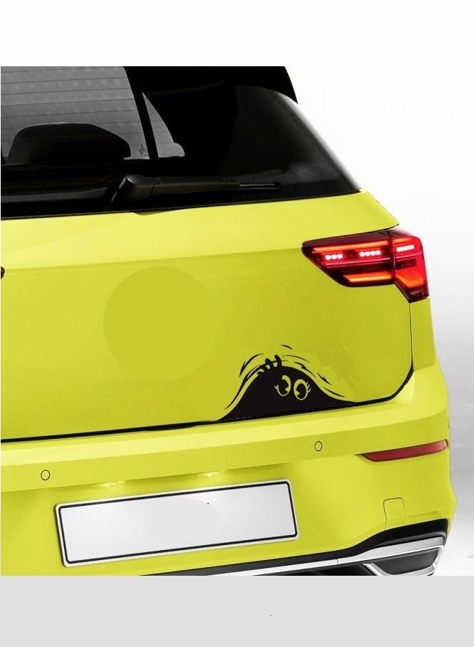 Generic Tiny Peeking Monster Sticker - Black  - Image 2