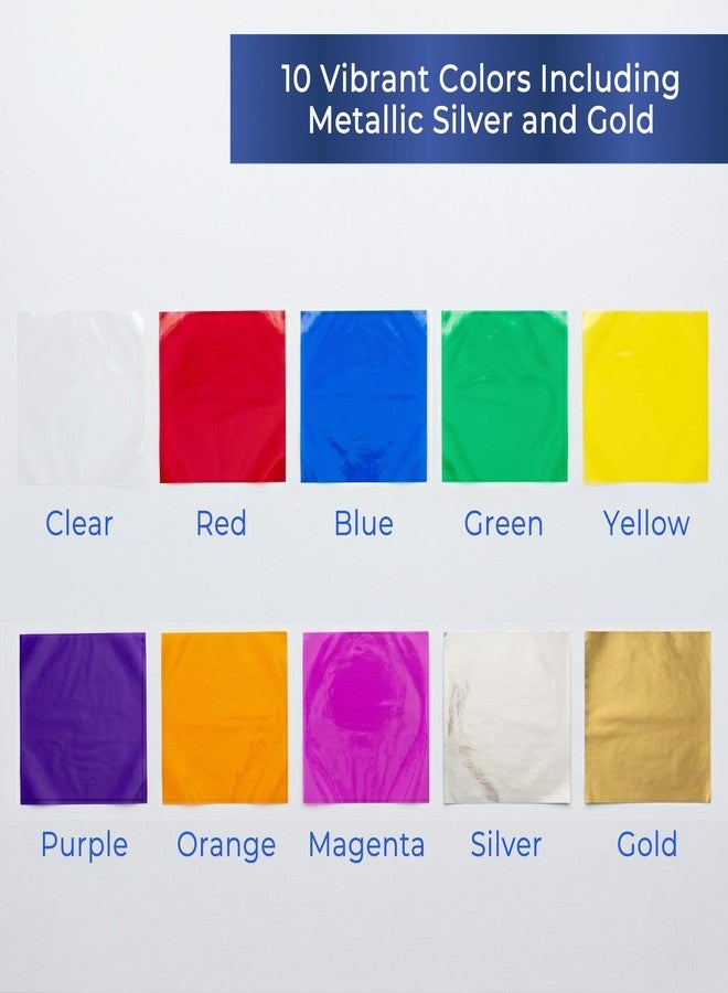 FIESTA WRAPS 120 Cellophane Sheets 8x8 in (10 Colors Silver & Gold Included - Colored Cellophane Paper - Transparent Paper for Crafts - Colored Saran Wrap - Cello Wrapping - Image 4