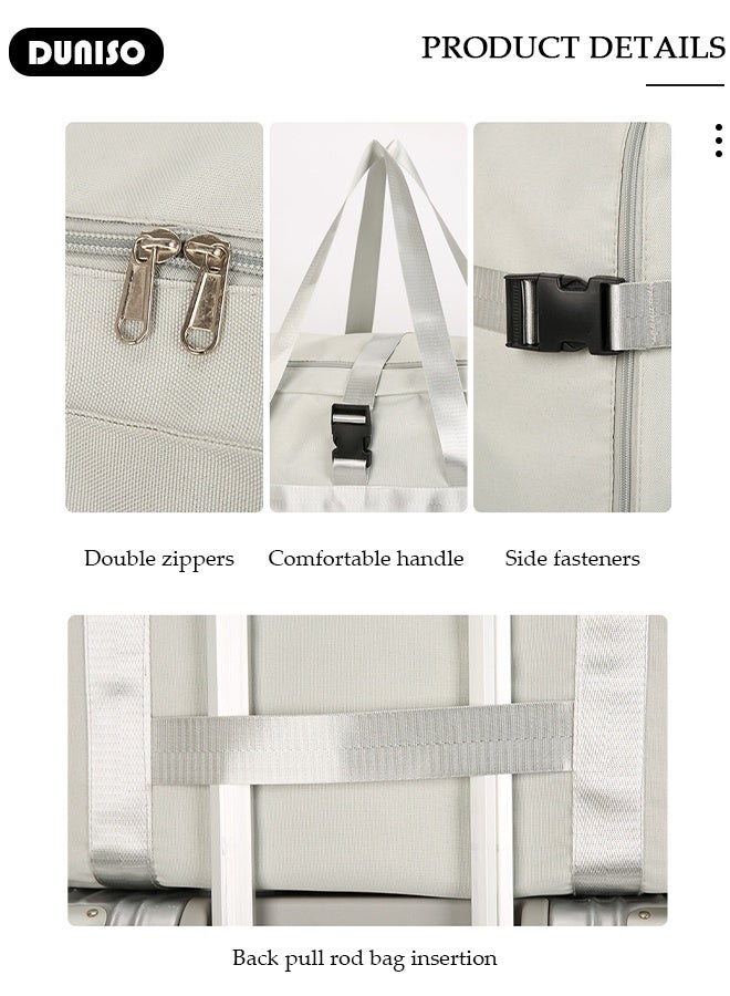 DUNISO Storage Bag for Moving House Oxford Waterproof Moving Bags with Handles Unisex Adults Duffel Bag Waterproof Carry on Weekend Overnight Storage Bag for Airline, Travel, Camping, Moving, Black, Hand Luggage - Image 4