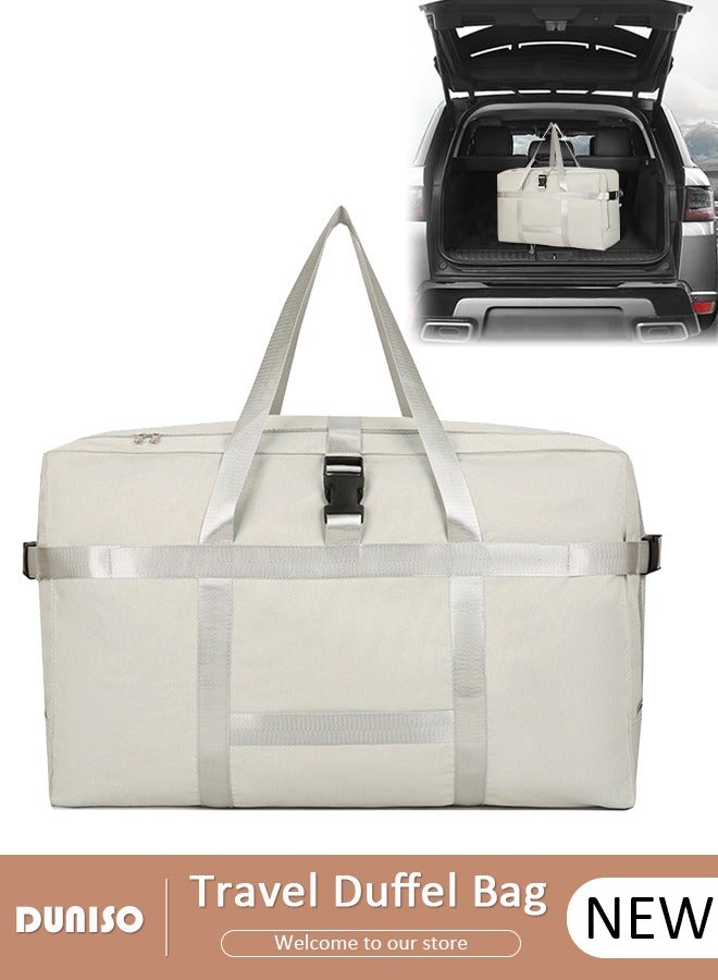 DUNISO Storage Bag for Moving House Oxford Waterproof Moving Bags with Handles Unisex Adults Duffel Bag Waterproof Carry on Weekend Overnight Storage Bag for Airline, Travel, Camping, Moving, Black, Hand Luggage - Image 1