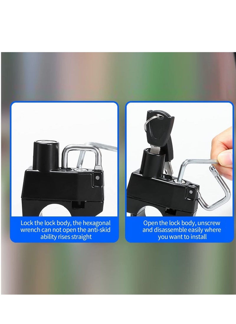Generic Motorcycle Helmet Lock Motorbike Safety Universal Parts Security with 2 Keys Set for Motorcycles Bicycles Electric Vehicles Black - Image 3