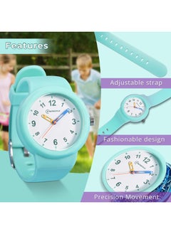 Adando Adando Kids Analog Watch Waterproof Wrist Watch Quartz Minimalist Watches with Soft Band Silicone Strap Learning Time Children Watch Easy to Read for Girls Boys Birthday Gifts  - Image 4