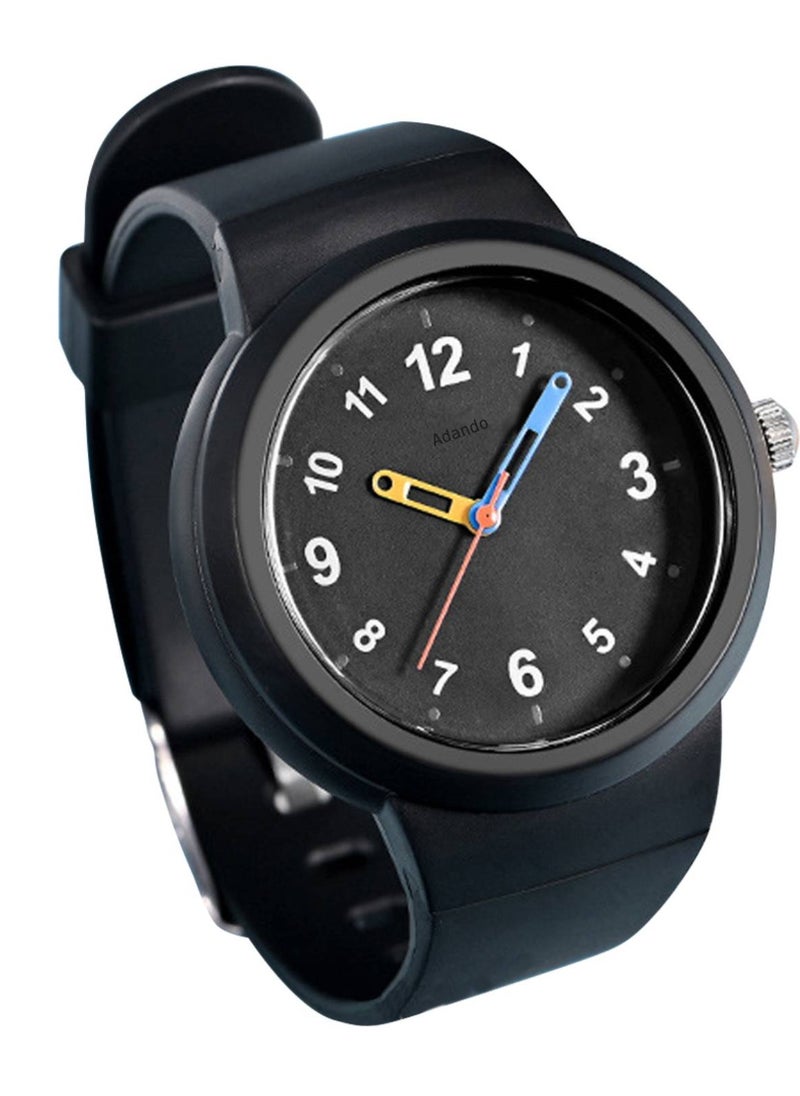 Adando Adando Kids Analog Watch Waterproof Wrist Watch Quartz Minimalist Watches with Soft Band Silicone Strap Learning Time Children Watch Easy to Read for Girls Boys Birthday Gifts  - Image 1