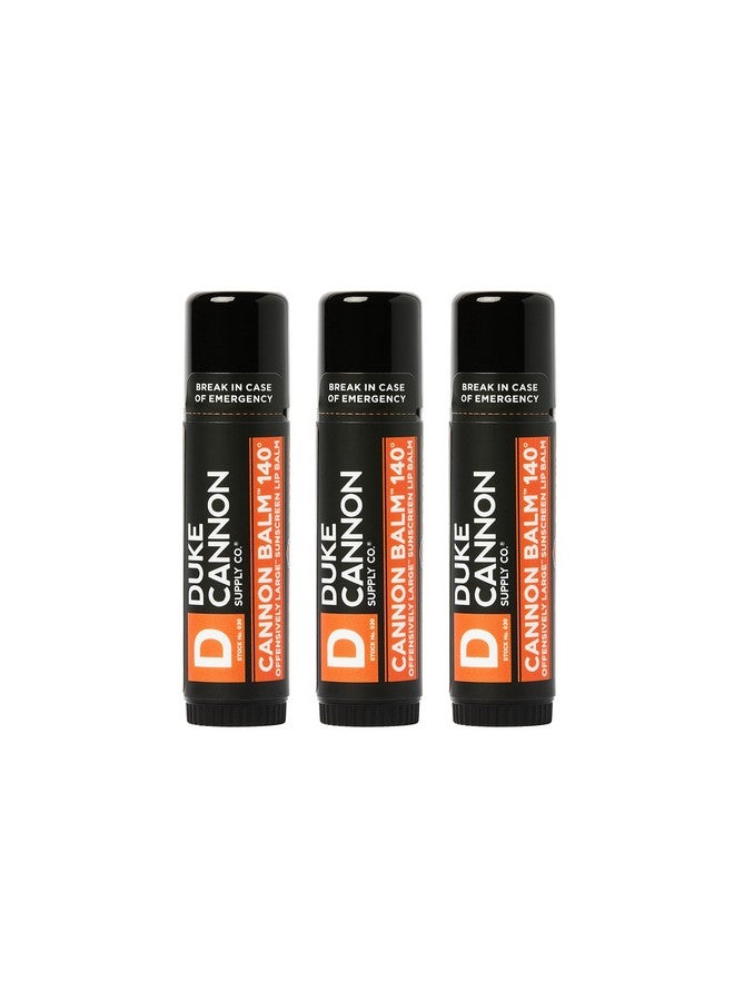 Duke Cannon Supply Co. Tactical Lip Protectant Cannon Balm 140 For Men (Blood Orange Mint) Multipack Superior Performance, Heavyduty, Spf 30, Large Balm For Hard Working Men, 0.56 Oz (3 Pack)  - Image 1