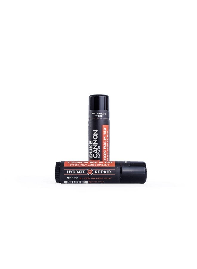 Duke Cannon Supply Co. Tactical Lip Protectant Cannon Balm 140 For Men (Blood Orange Mint) Multipack Superior Performance, Heavyduty, Spf 30, Large Balm For Hard Working Men, 0.56 Oz (3 Pack)  - Image 3