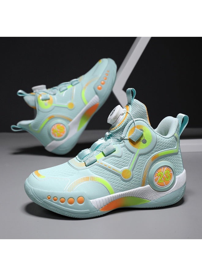 NIBEMINENT Children's Sneakers Kid's Professional Practical Training Basketball Shoes Non-slip Shock-absorbing Running Sports Shoes - Image 1