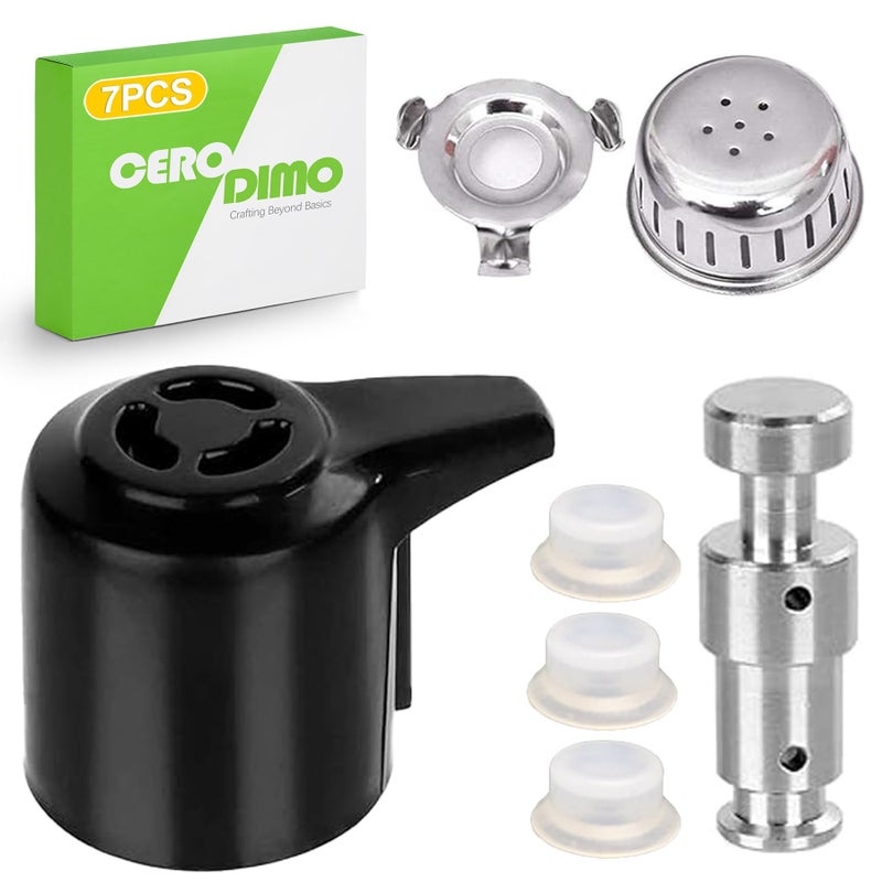 CeroDimo Universal Pressure Cooker Steam Release Valve and Float Valve Replacement with Silicone Caps, Compatible with 3, 5, 6, 8 Quart Models â€“ Pressure Cooker Accessories and Replacement Parts - Image 1