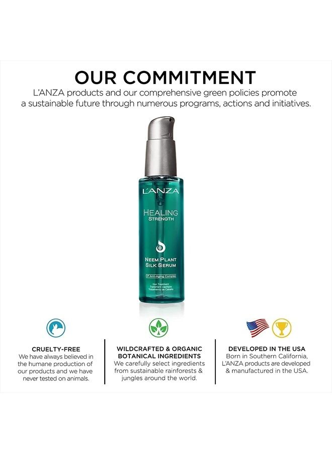 L'anza سيروم الشفاء الفائز بجائزة نبات النيم، يغذي ويصلح ويعزز لمعان وقوة الشعر للحصول على مظهر حريري مثالي، لجميع أنواع الشعر (3.4 أونصة سائلة) - Image 4